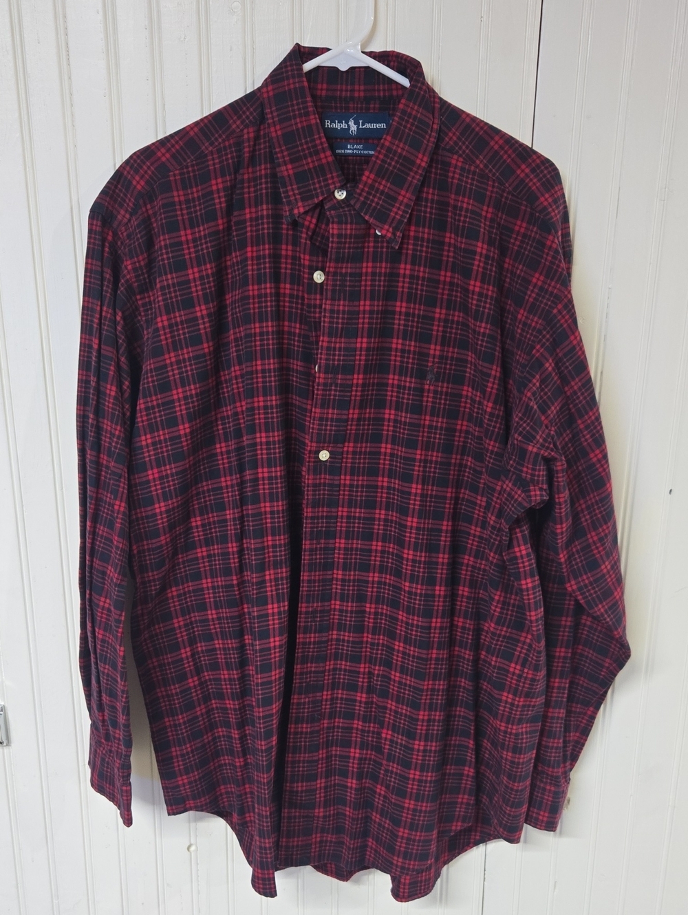 Ralph Lauren Black and Red Plaid Button-Down Shirt